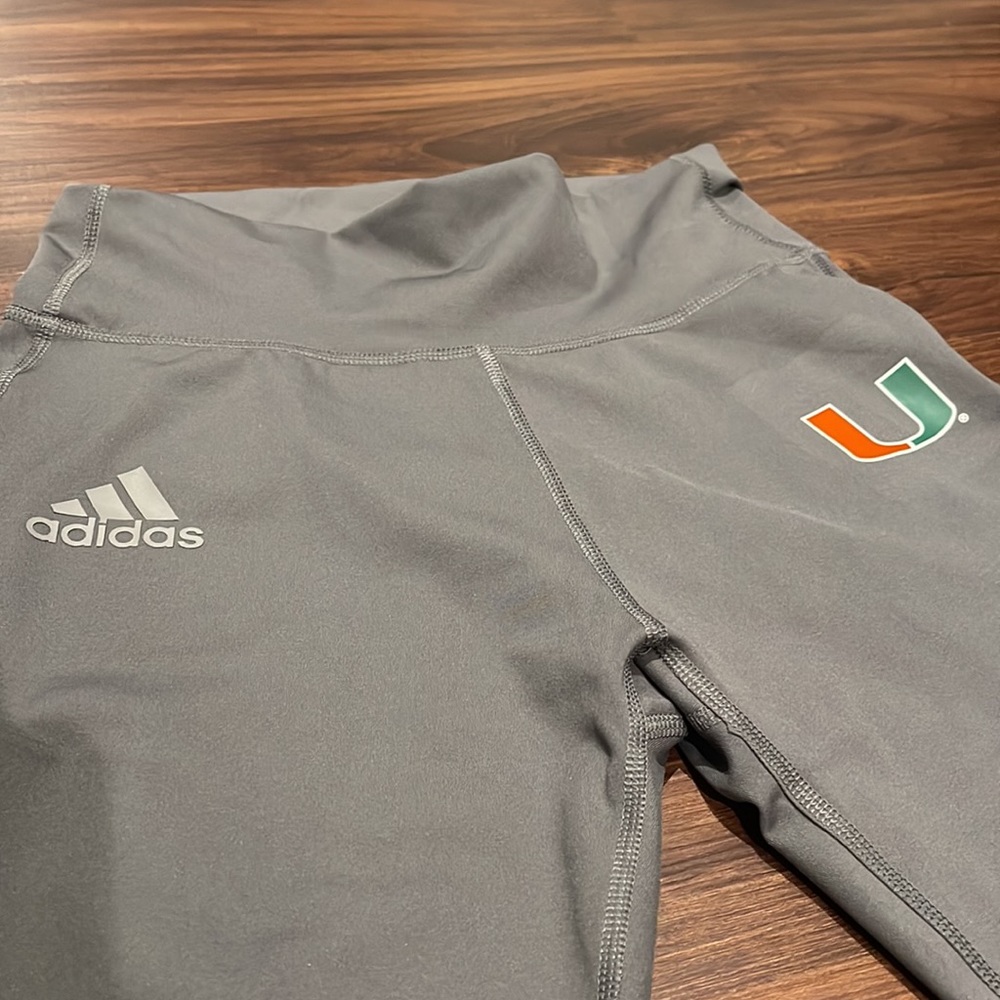 Adidas University of Miami Hurricanes Gray Leggings